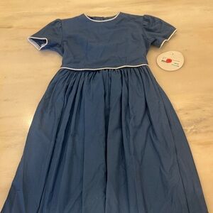 Blue Dress with White Trim